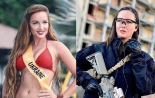 Ukraine: une Miss prend les armes pour lutter contre l’invasion russe