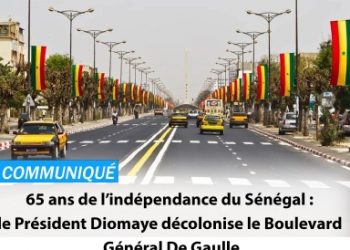 Sénégal – fête de l&rsquo;indépendance : le Boulevard Général De Gaulle rebaptisé en Boulevard Mamadou Dia