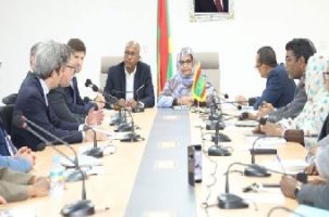‘Une mission de la BEI et du Meridiam s&rsquo;entretient avec la ministre de l&rsquo;Environnement Messouda