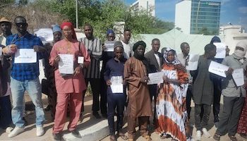 Manifestation contre l’exclusion de Ferrallah du programme national d’urgence