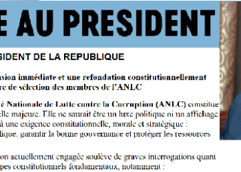À Son Excellence le Président de la République Monsieur Mohamed Ould Cheikh El Ghazouani